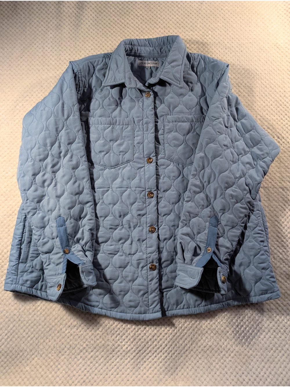 Peau de Loup Quilted Light Blue Women's Jacket